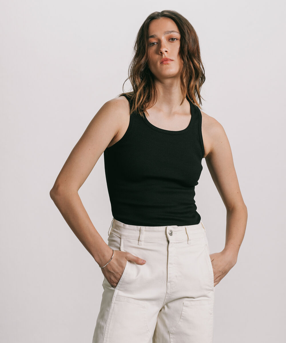 Women's Western Wear Black Scoop Neck Knit Top