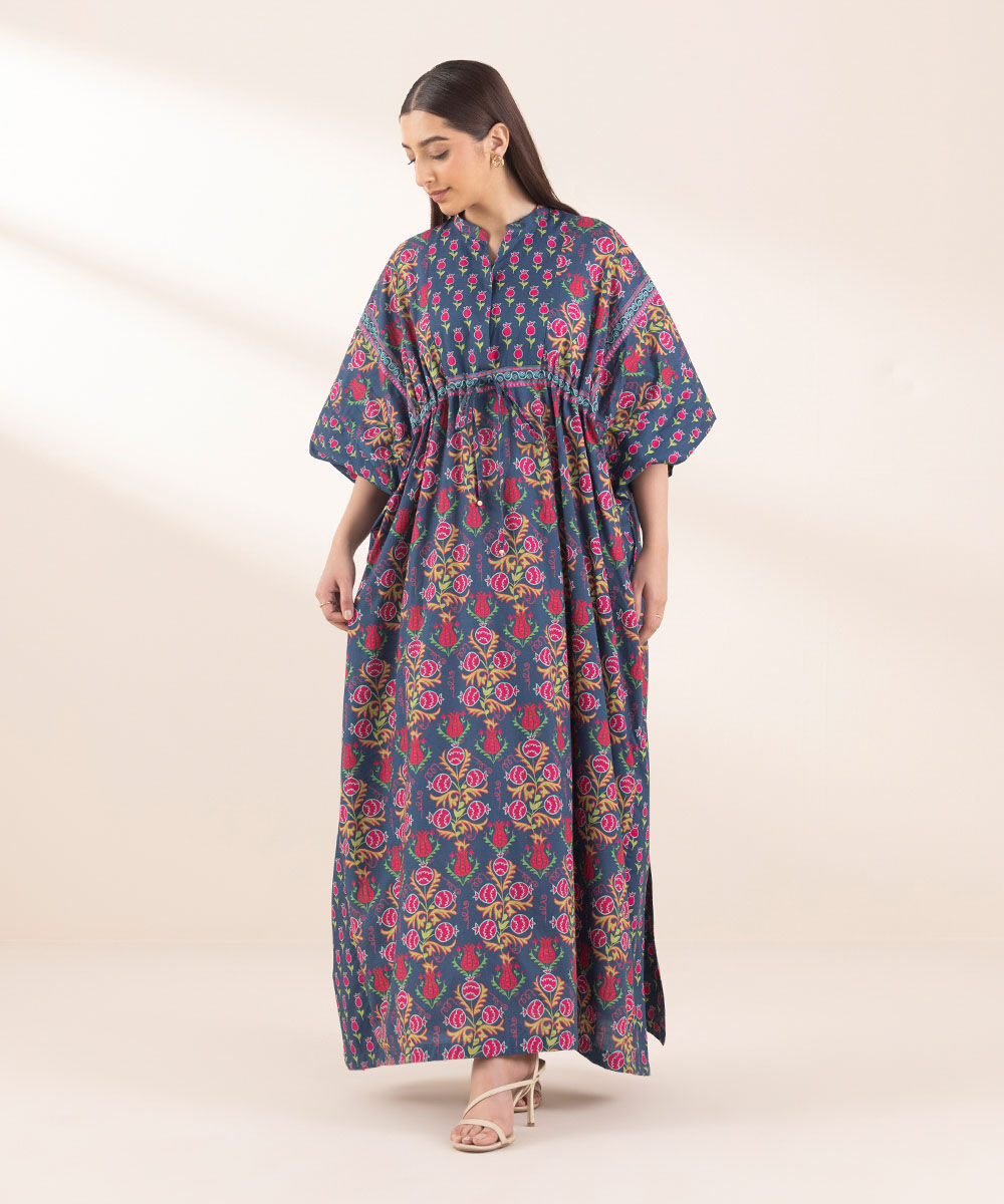 Woman - Multi Printed Cambric Kaftan