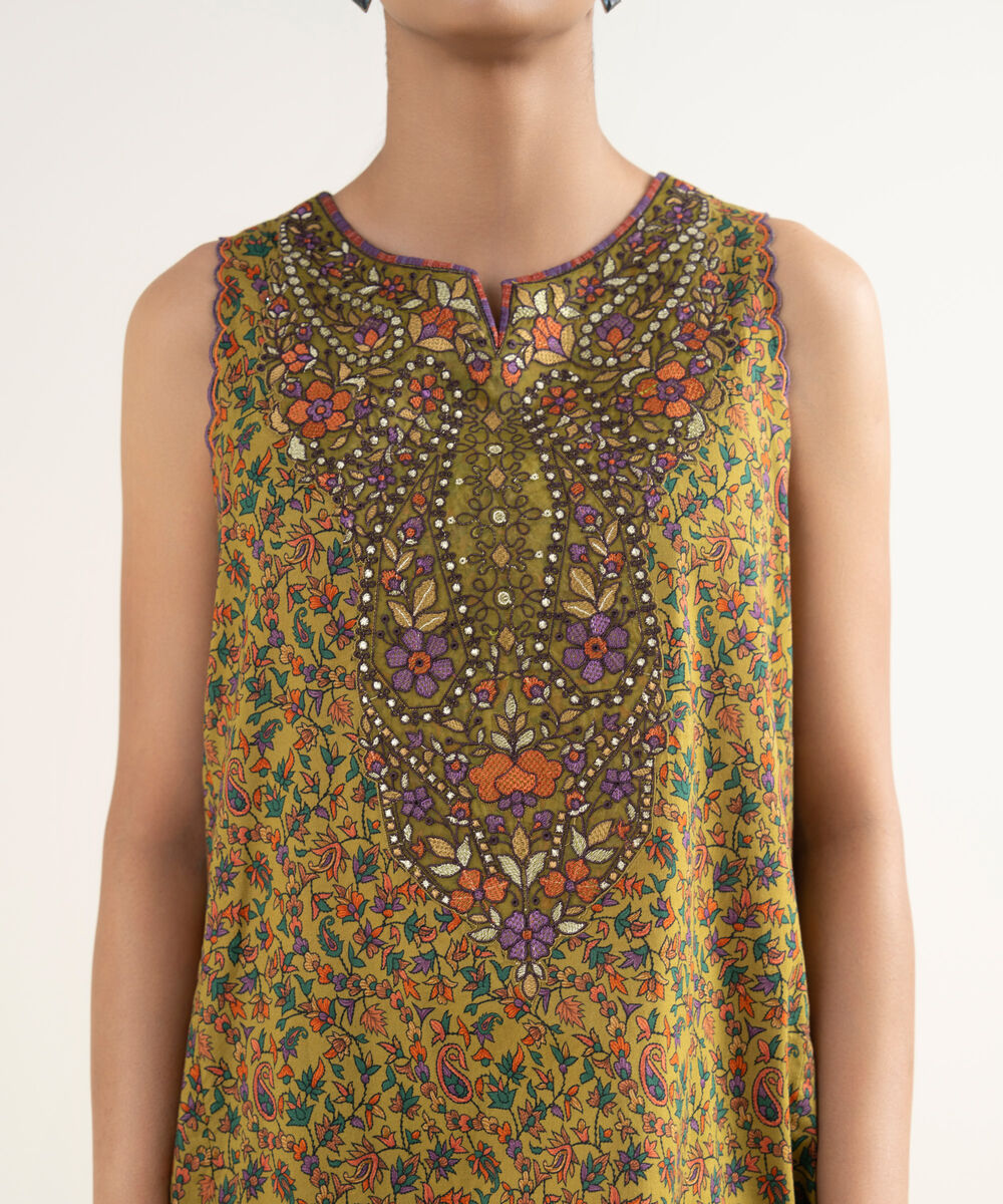 Women's Unstitched Lawn Printed Multi 3 Piece Suit