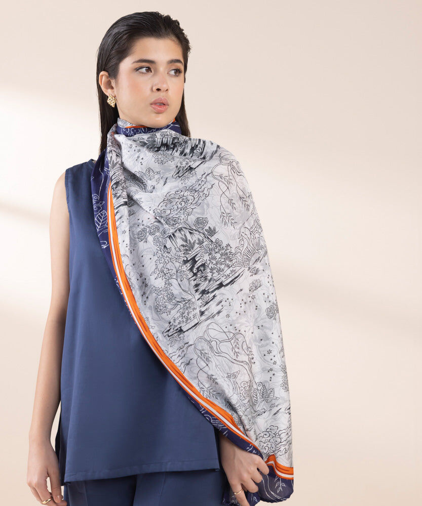 Grey Dupatta 0000STSAC249