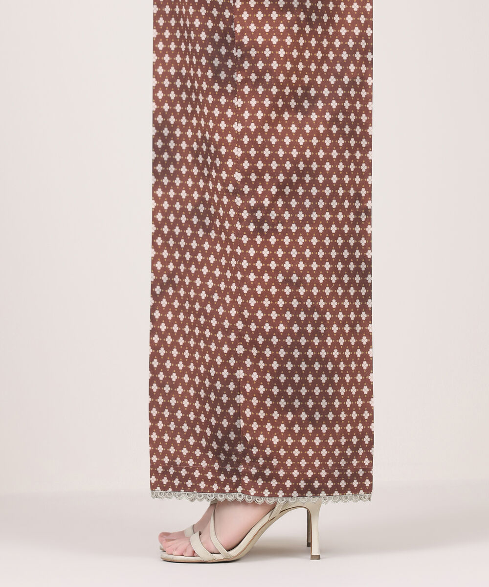 Women's RTW Cambric Brown Printed Culottes