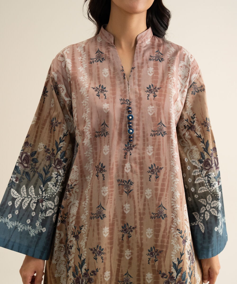 Women's Unstitched Cotton Printed Multi 3 Piece Suit