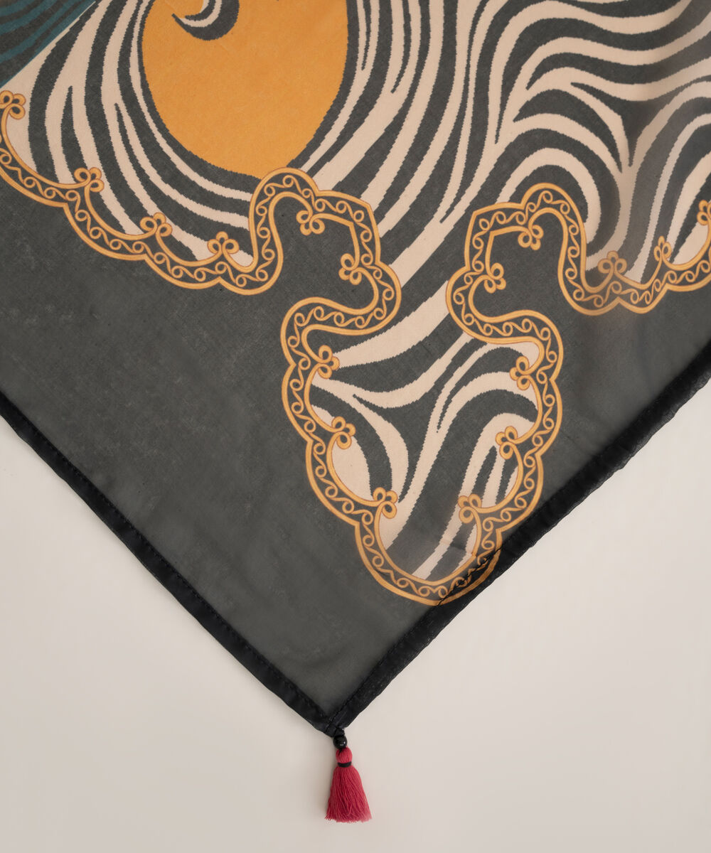 Women's RTW Blended Tissue Green Printed  Dupatta