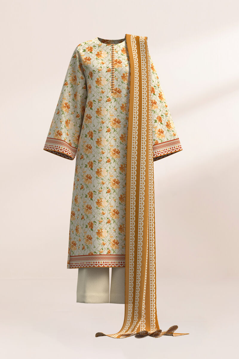 3 Piece - Printed Lawn Suit