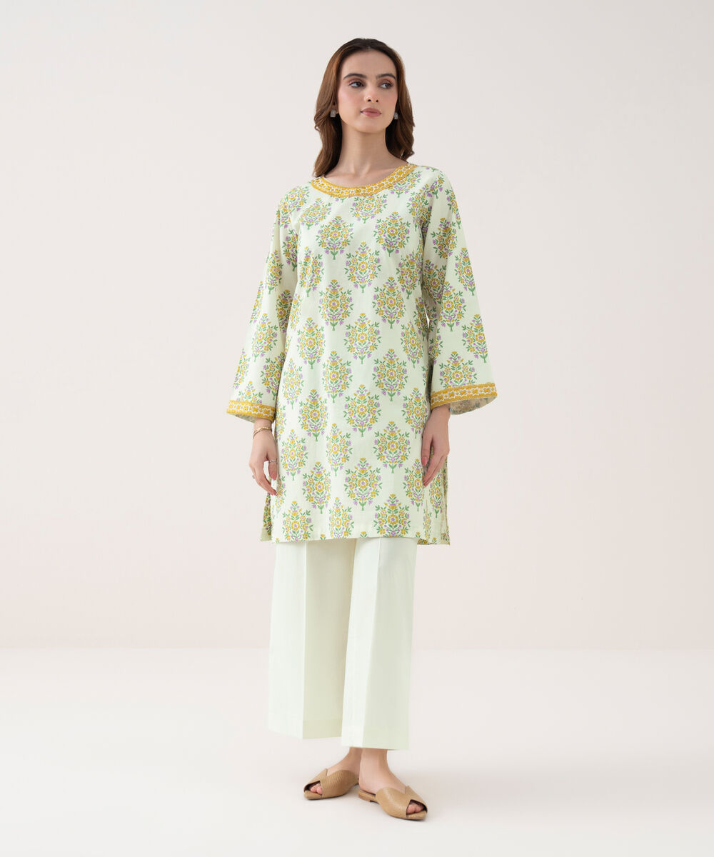 Women's RTW Cambric Embroidered Straight Multi Shirt