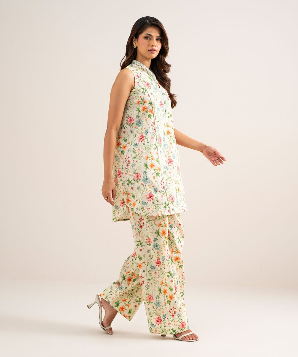 Women's Unstitched Lawn Printed Multi  2 Piece Suit