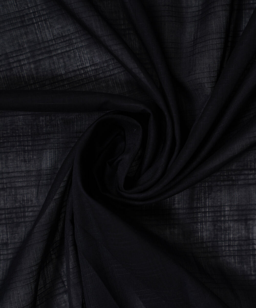 Textured Voile Solid Black Dupatta