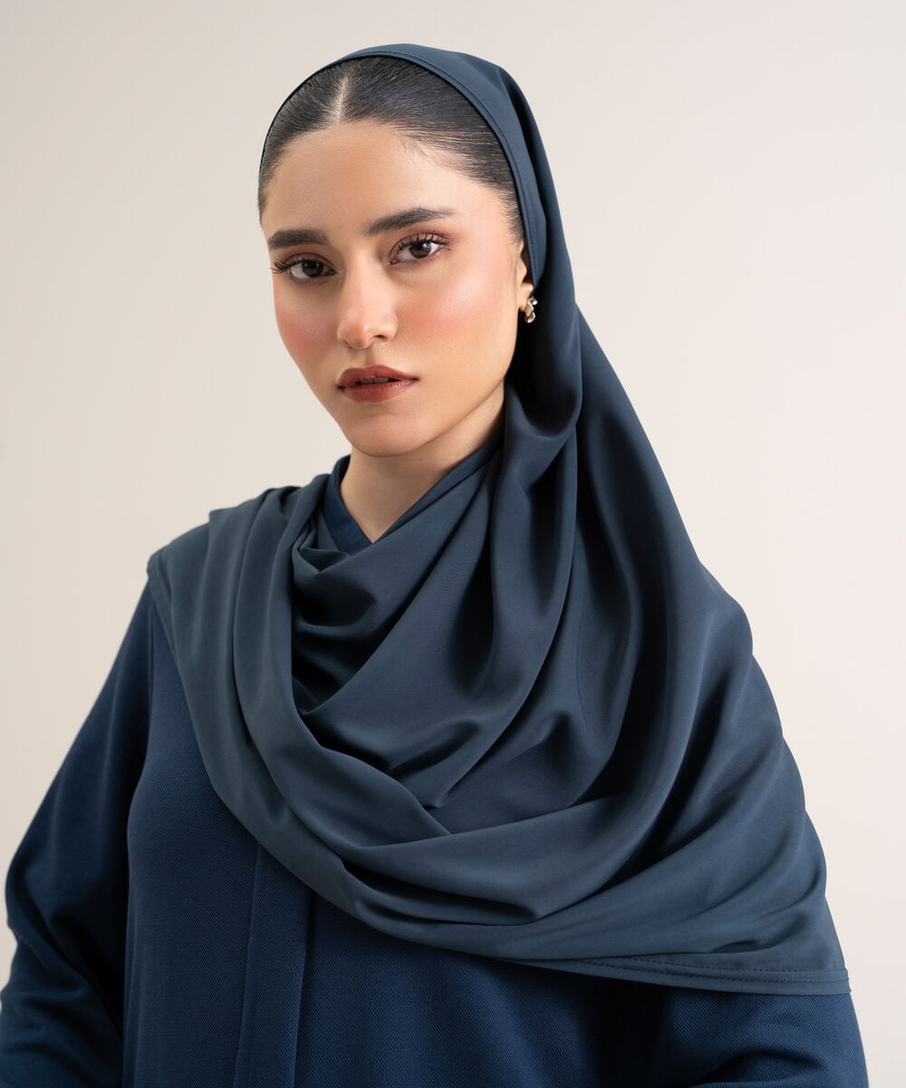 Women's Polyester Blue Hijab