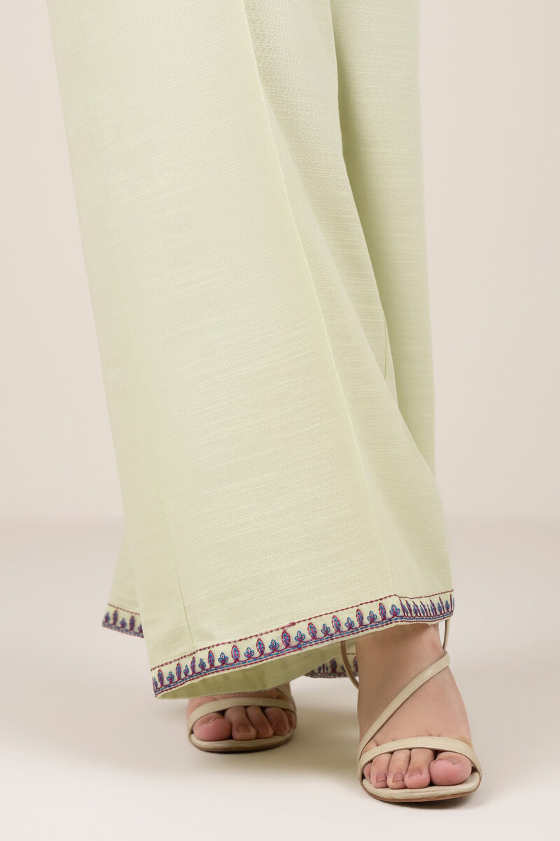 Embroidered Khaddar Flared Pants