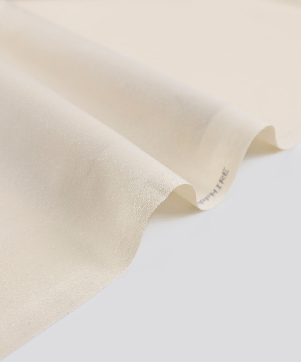 Men's Unstitched Two-Piece Dobby Wash and Wear Light Beige Suit.