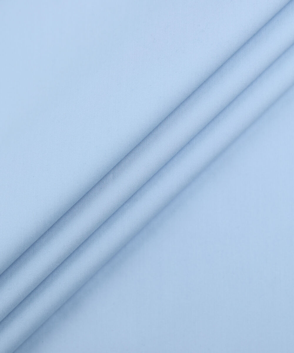 Men Unstitched Cotton Blue Full Suit Fabric