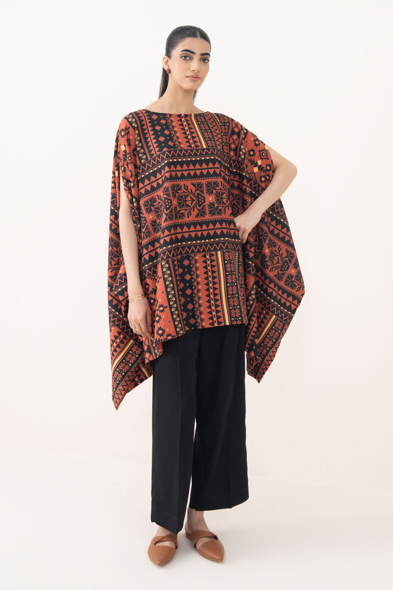 Printed Light Khaddar Kaftan