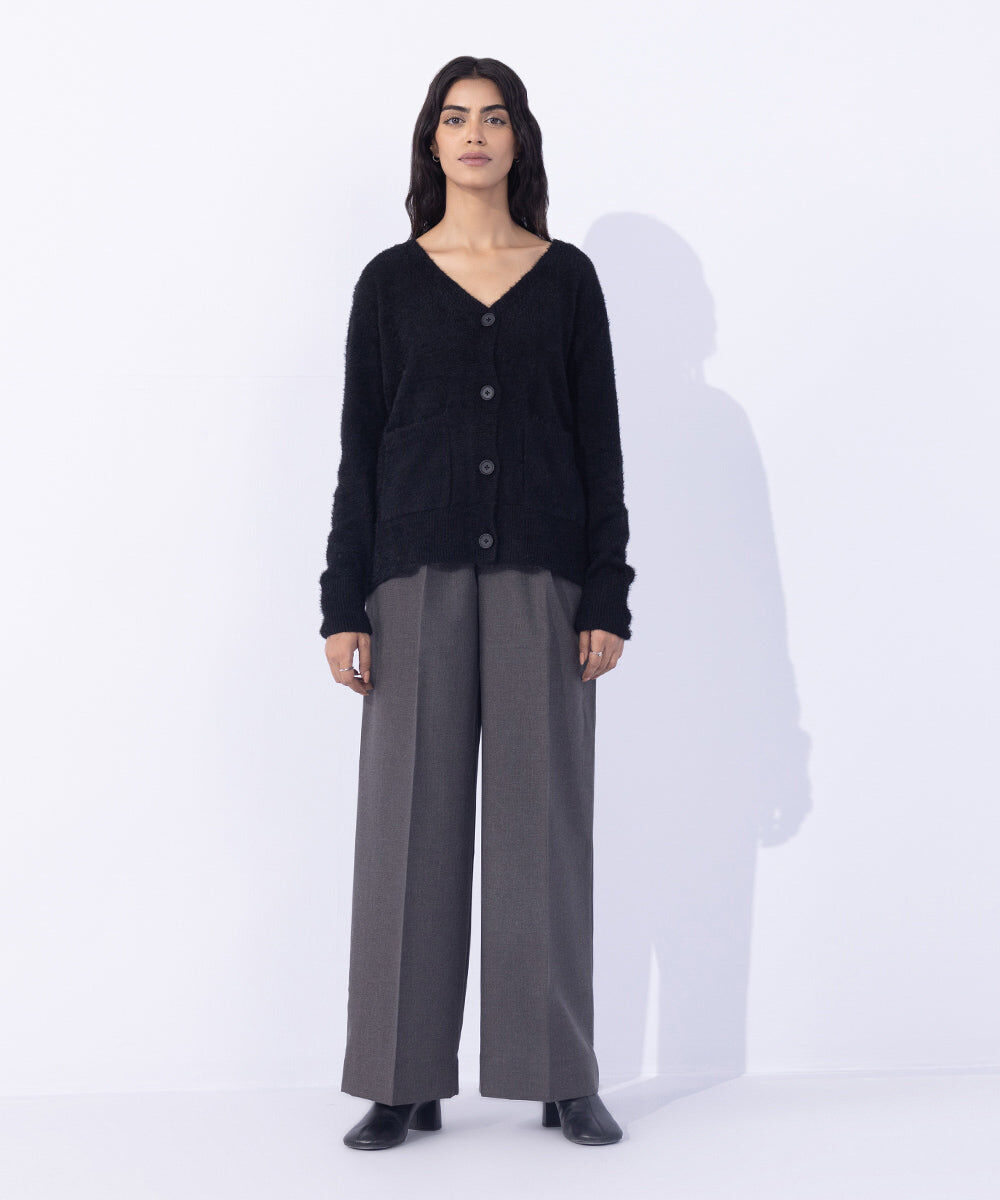 Woman - Black Soft Touch Knit Cardigan