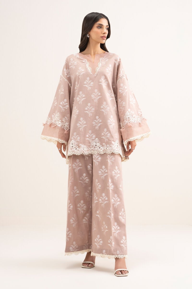 2 Piece - Embroidered Jacquard Suit