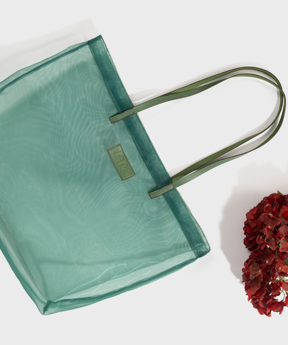 Women's Green Fabric Bag