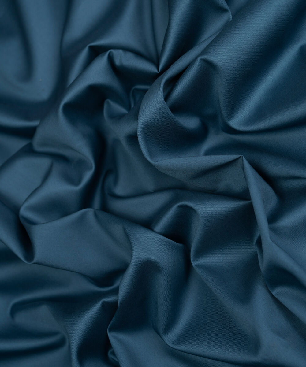 Men's Unstitched Two-Piece Marine Blue Luxury Pima Cotton Suit