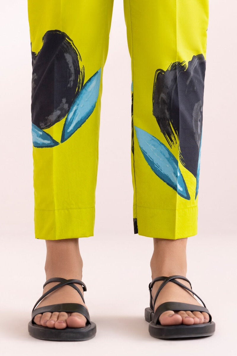 Printed Cambric Straight Pants