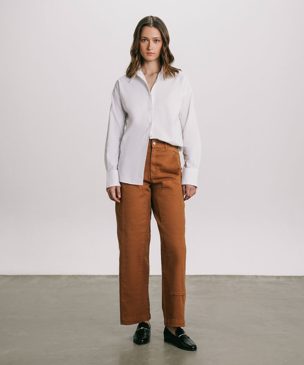 Women's Western Wear Brown Barrel Carpenter Pants