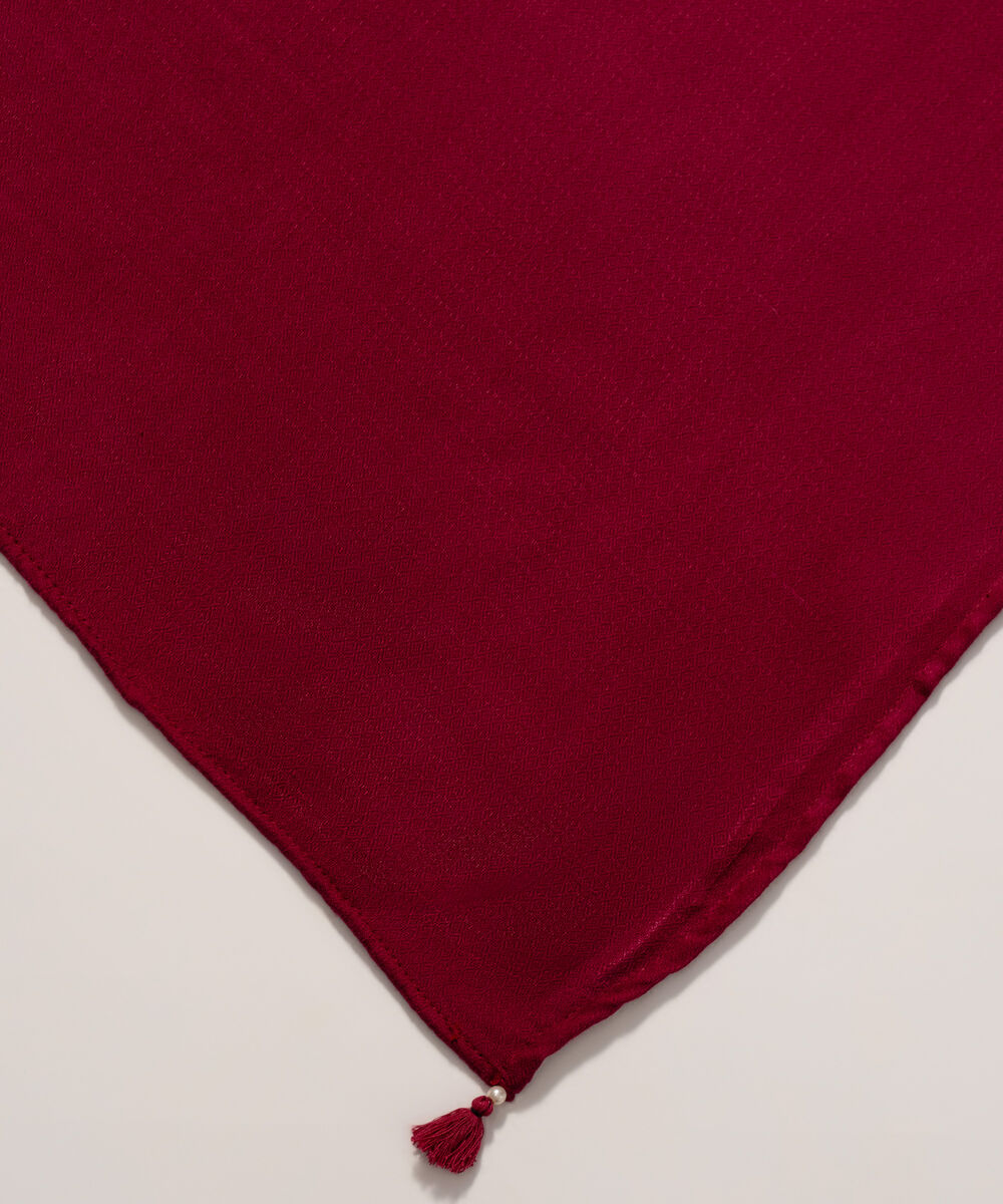Women's RTW Poly Viscose Solid Plum Shawl