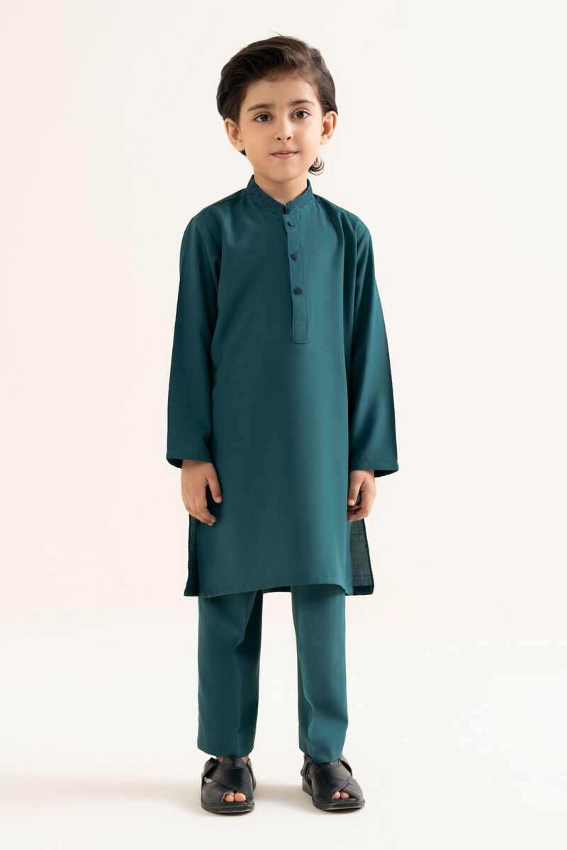 Embroidered Wash & Wear Suit