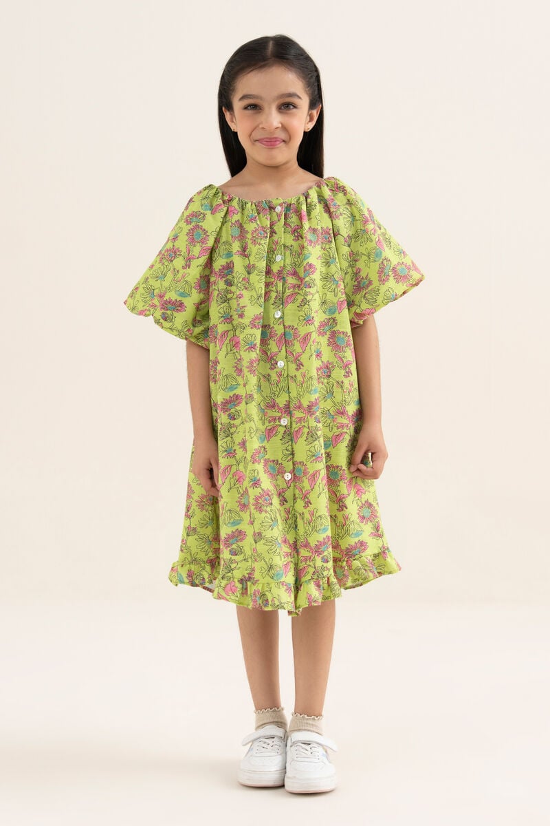 Printed Khaddar Dress