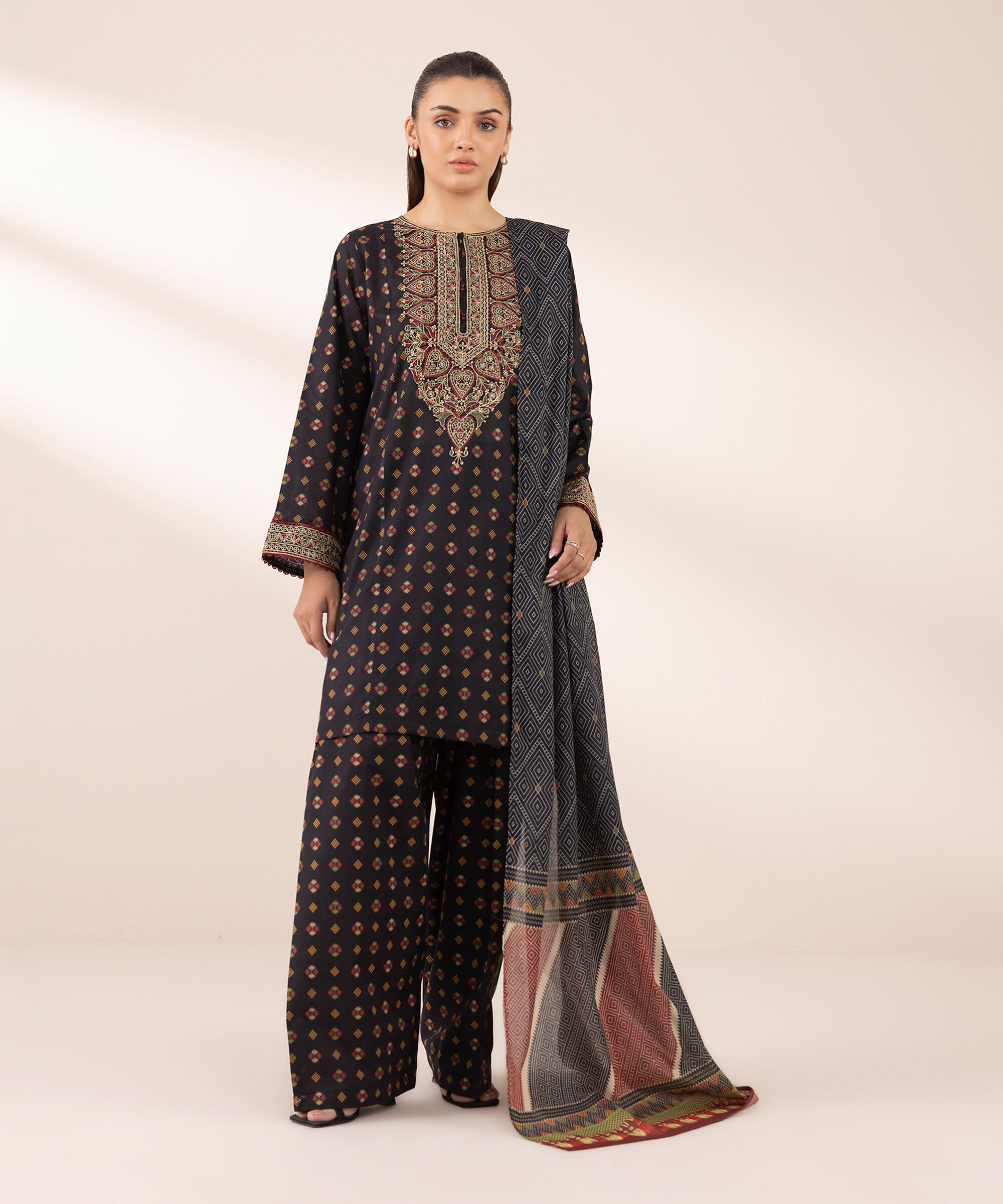 Printed Dupatta 3PCDFW25V17D i
