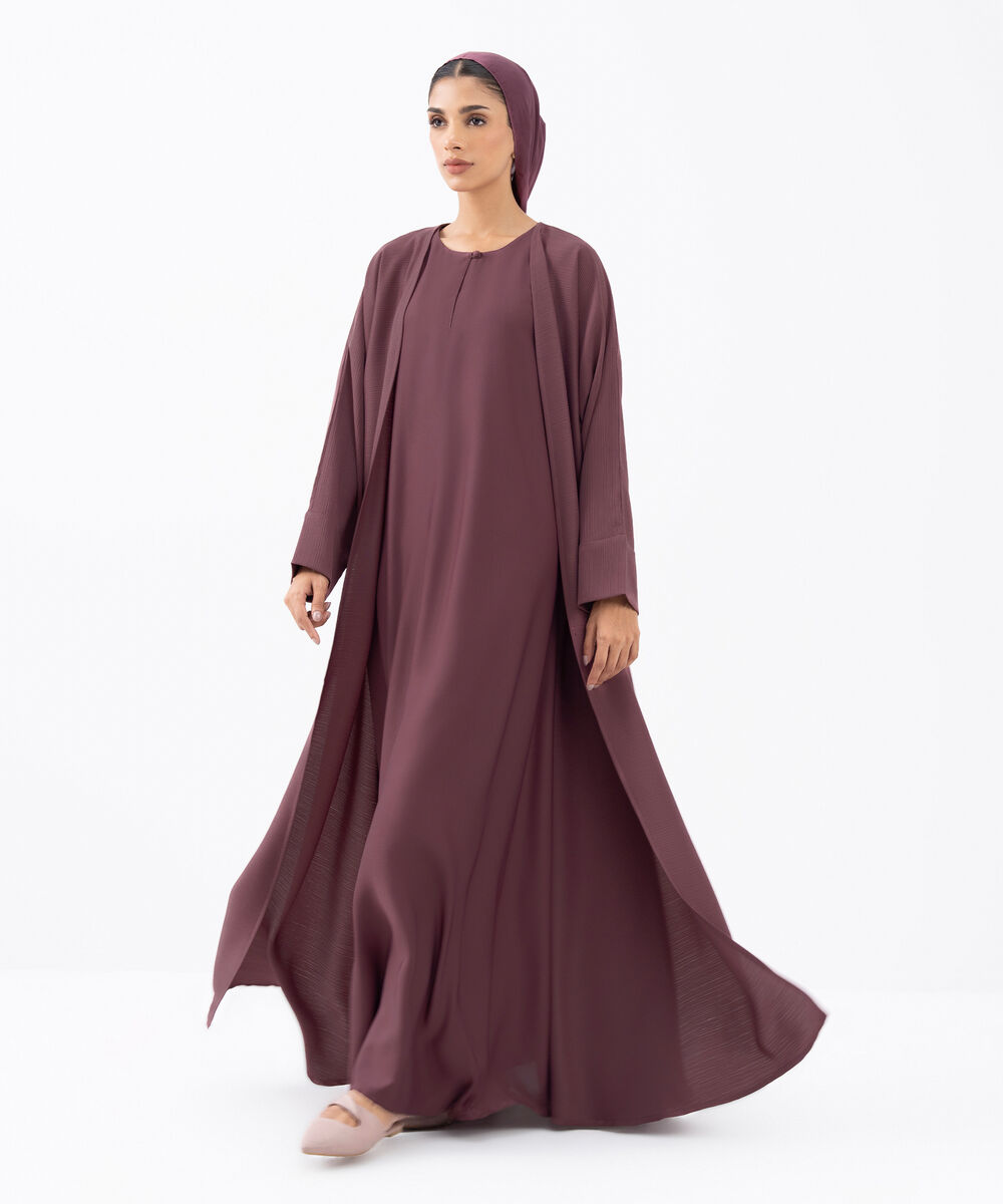 Women's Rouge Polyester Abaya Set