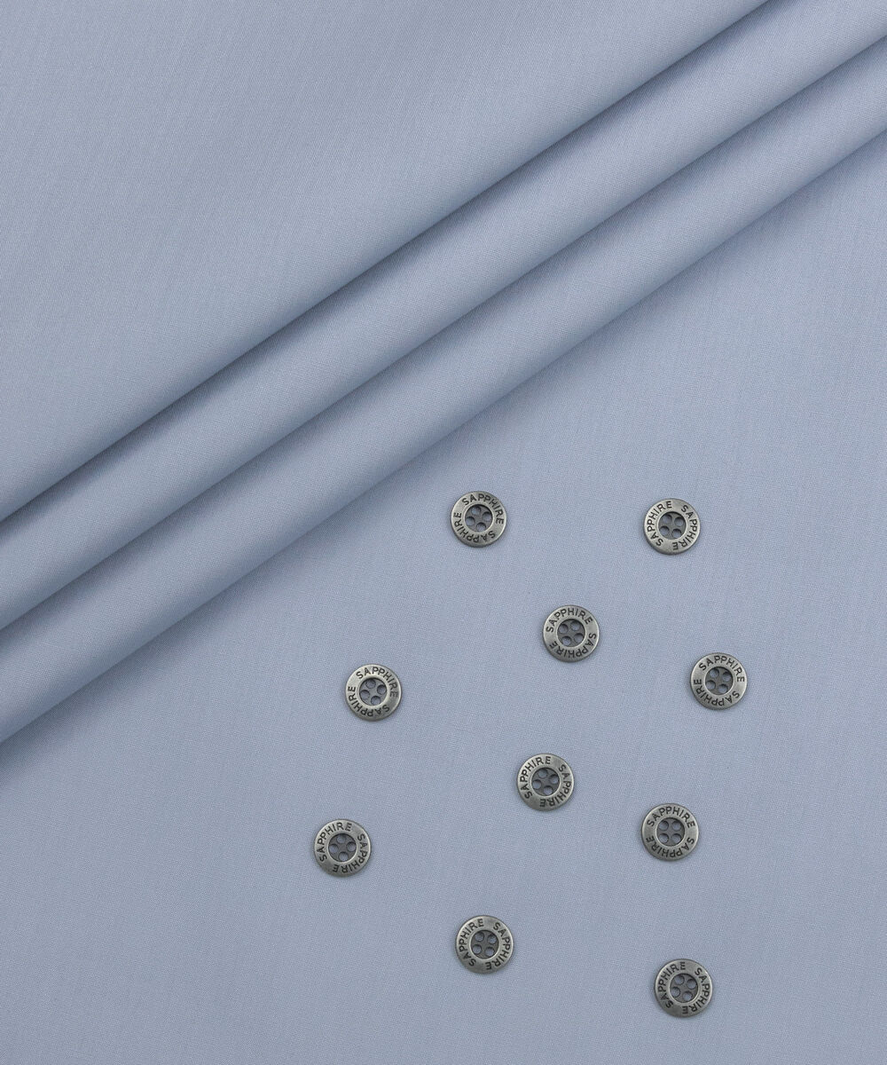 Men's Unstitched Two-Piece Soft Grey Premium Giza Cotton Suit