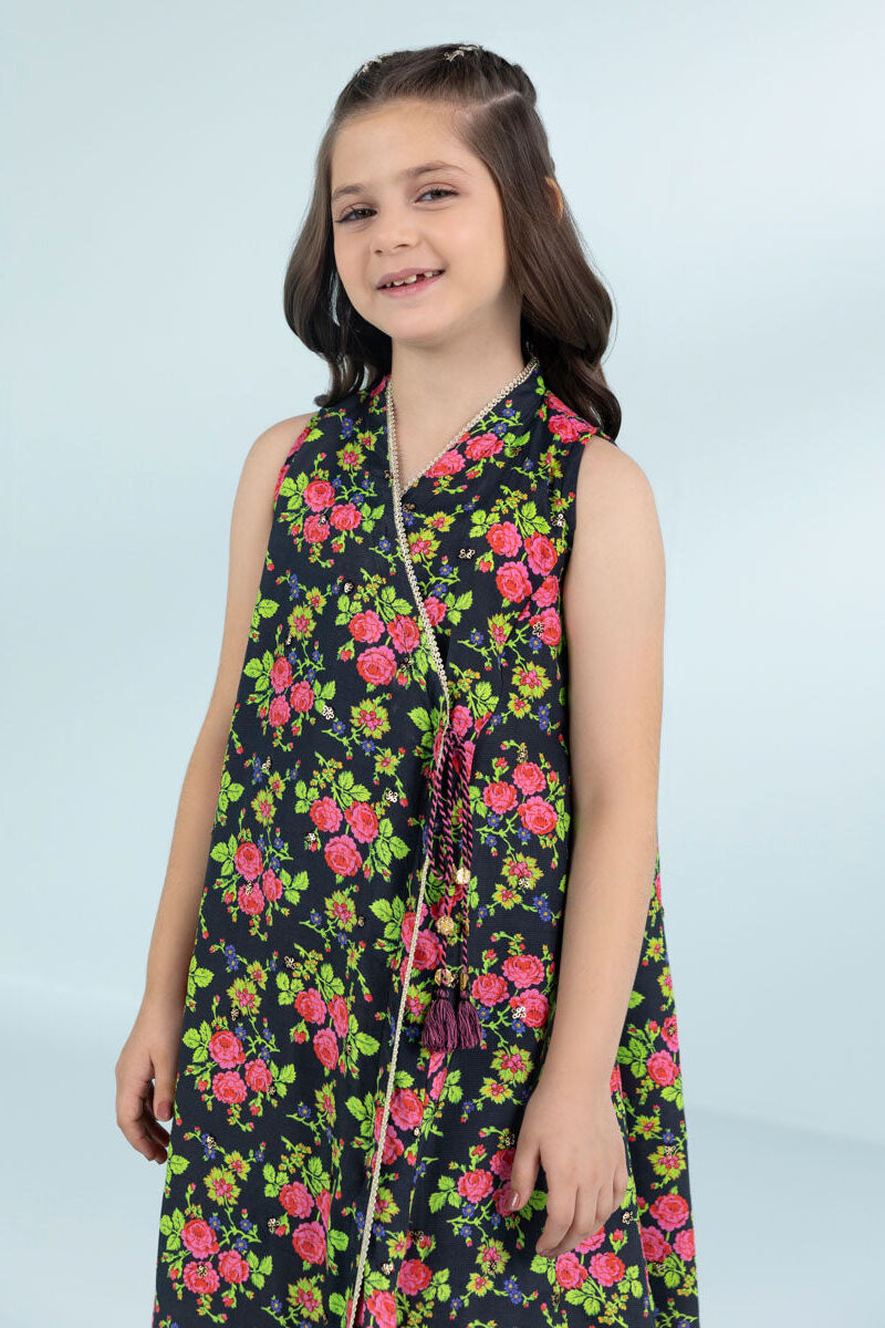 2 Piece - Printed Raw Silk Suit