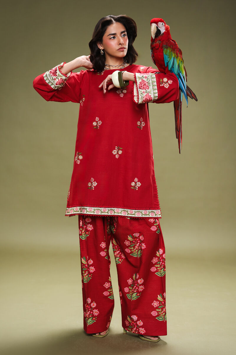 Embroidered Light Khaddar Shirt