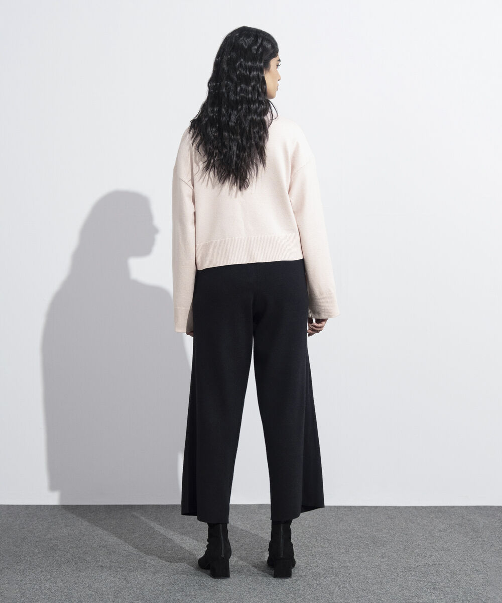 Women's Western Wear Powder Pink Cropped Knit Cardigan