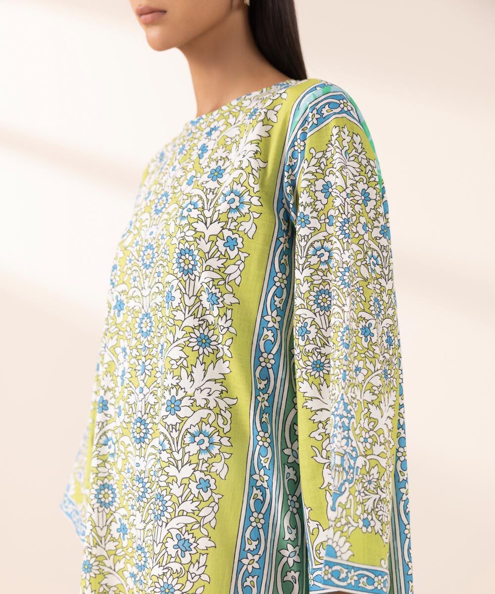 Women's Pret Cross Hatch Multi Printed A-Line Shirt