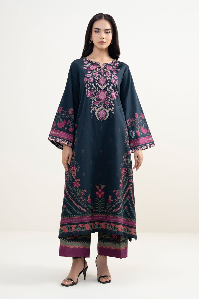 Embroidered Cotton Satin Shirt