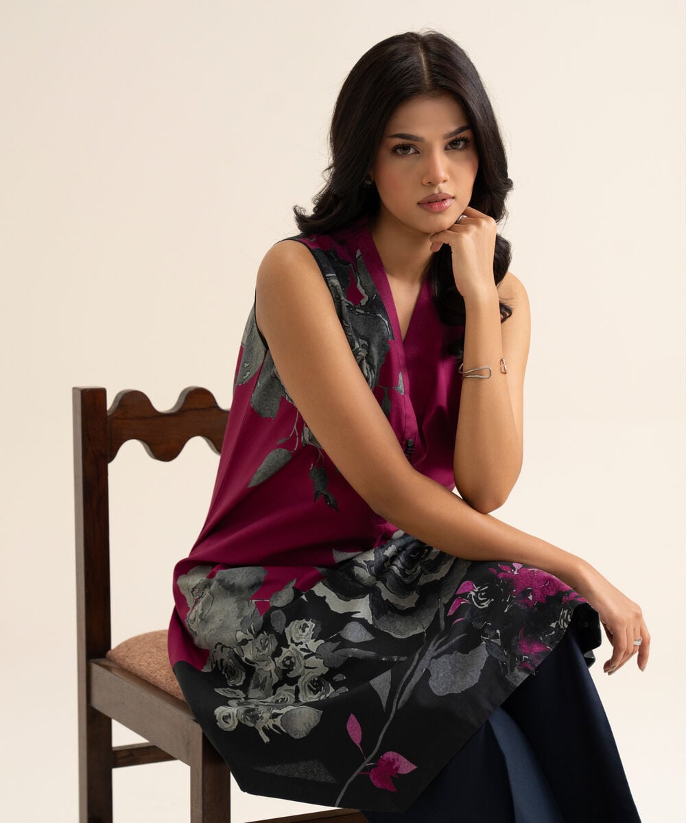 2 Piece - Printed Cotton Suit — Sapphire view 4