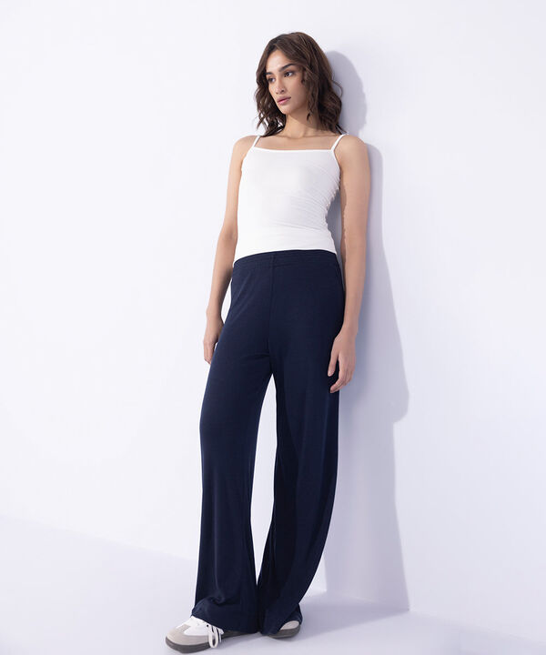 Wide Leg Jersey Trousers null
