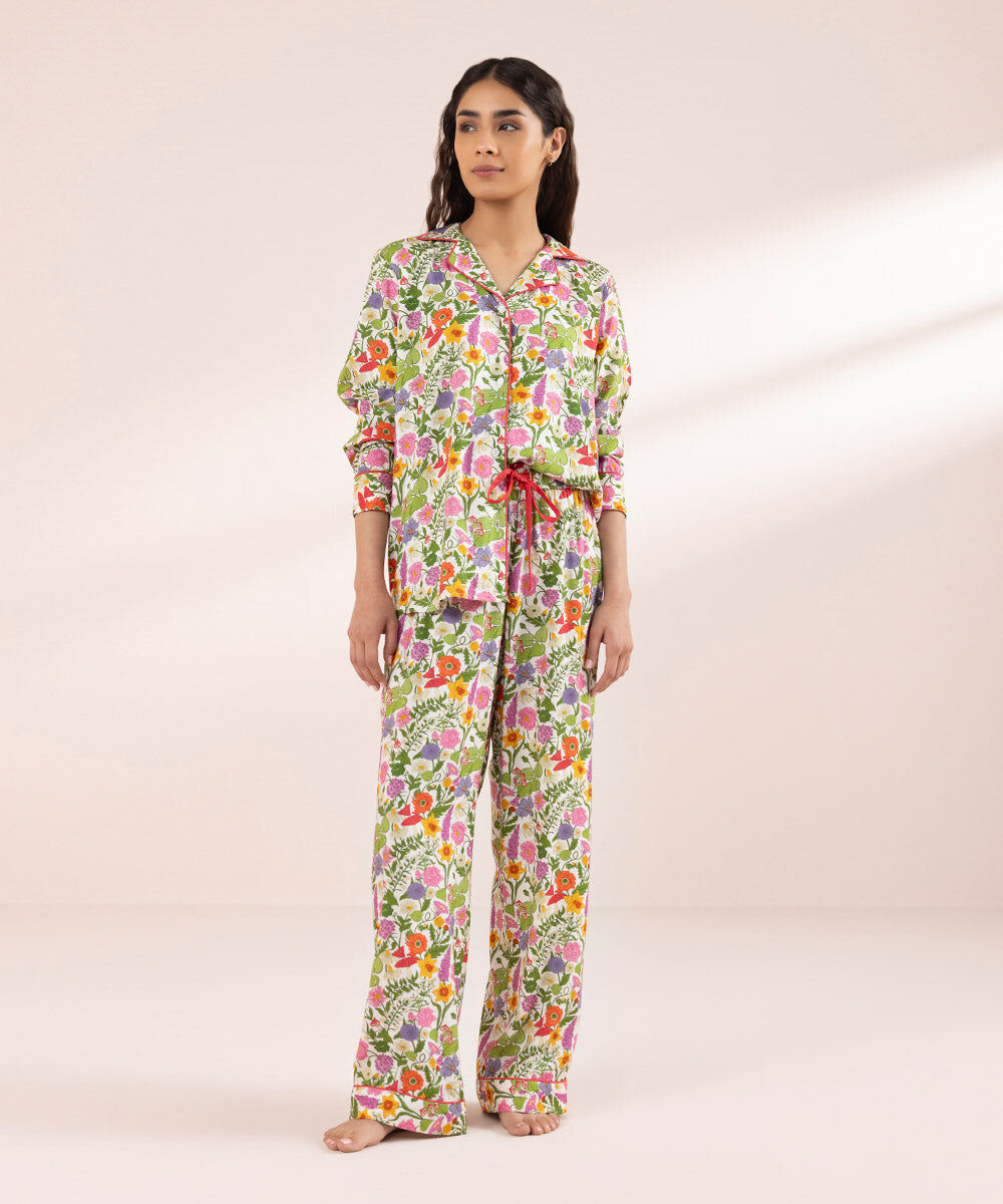 Women's Sleepwear Printed Viscose PJ Set