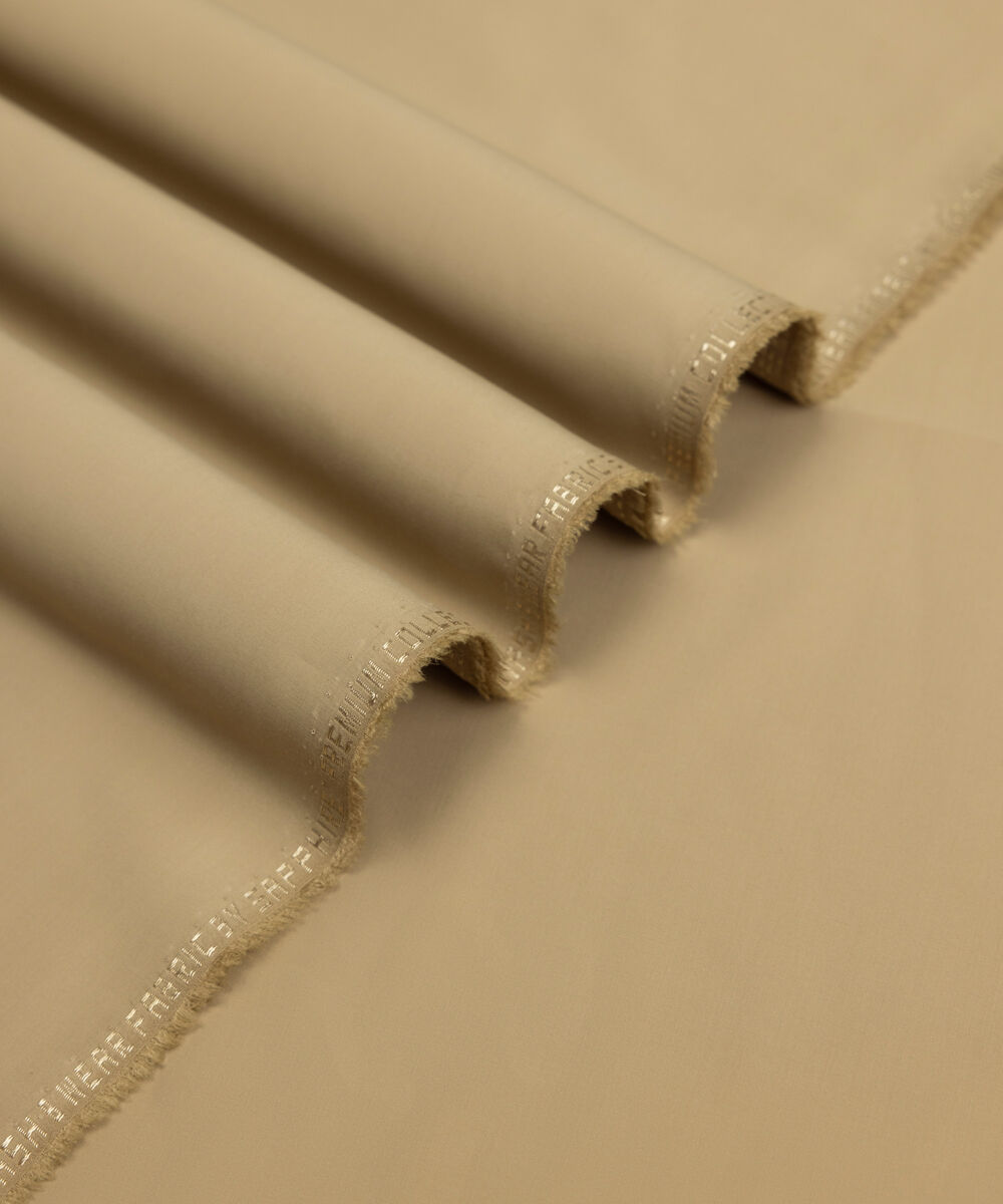 Men's Unstitched Two-Piece Beige Luxe Wash & Wear Suit