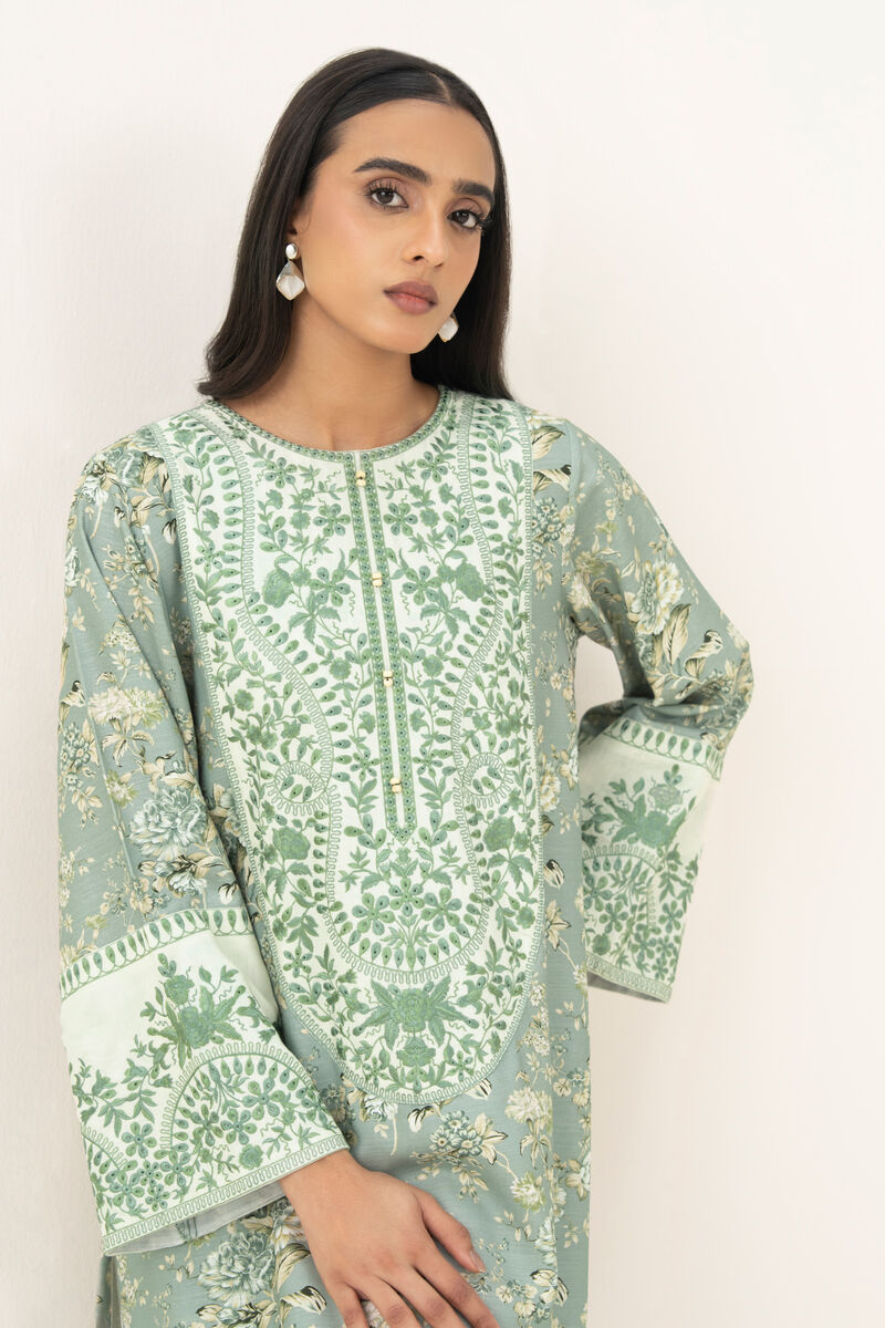 Embroidered Arabic Khaddar Shirt