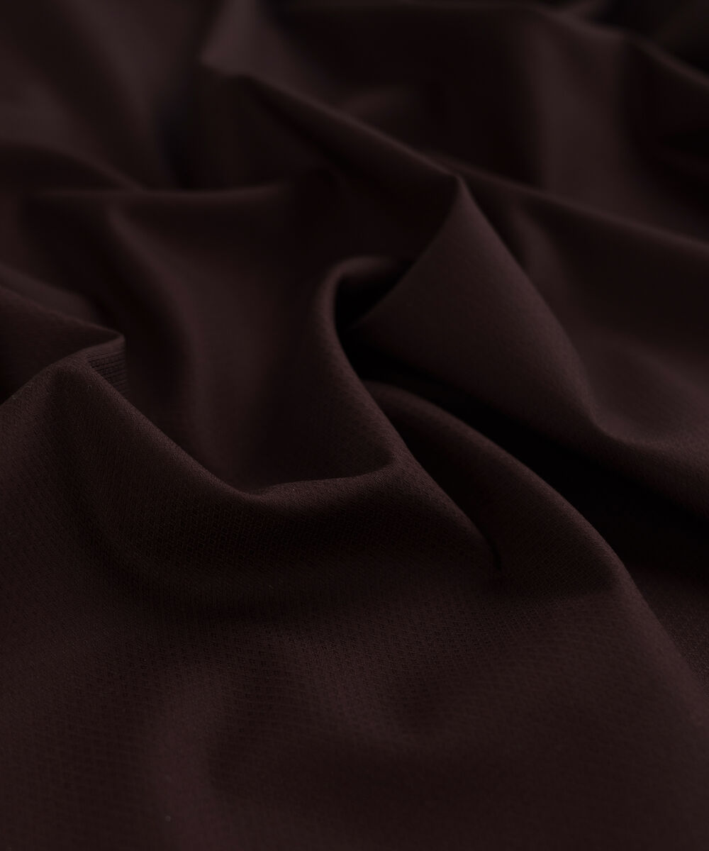 Men Unstitched Cotton Maroon Full Suit Fabric