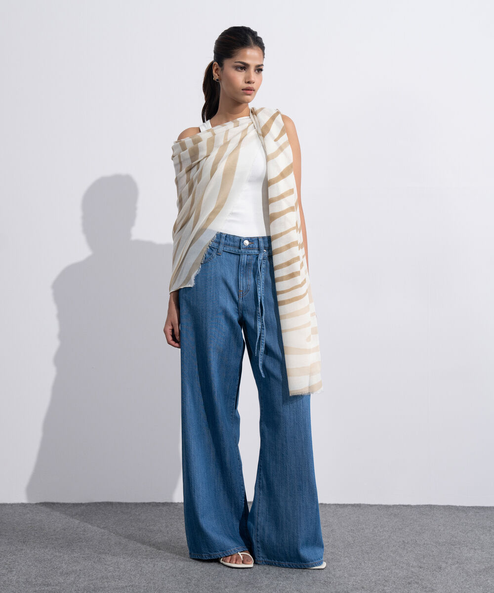 Women's Western Multi Printed Rectangular Scarf