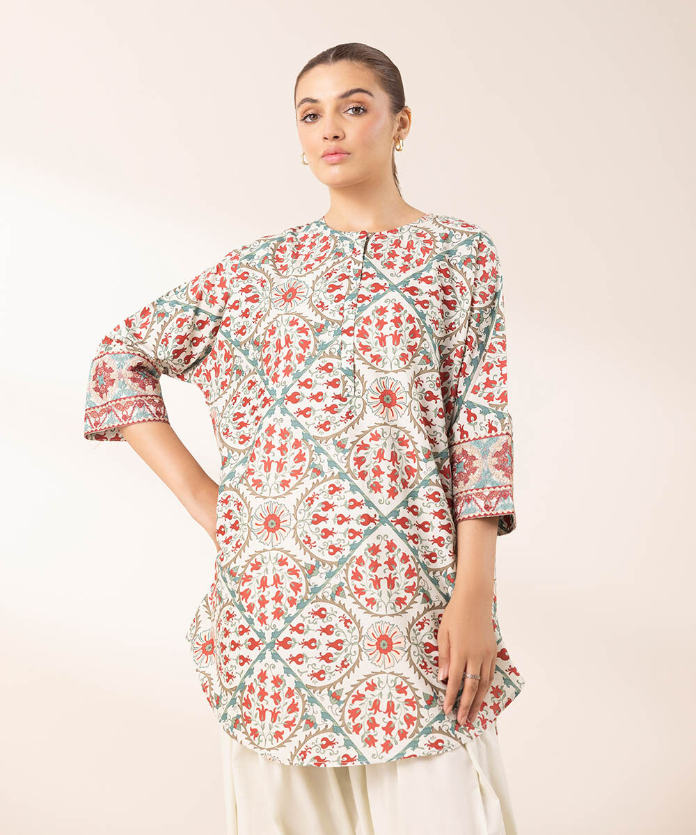 Woman - Multi Embroidered Cambric Shirt