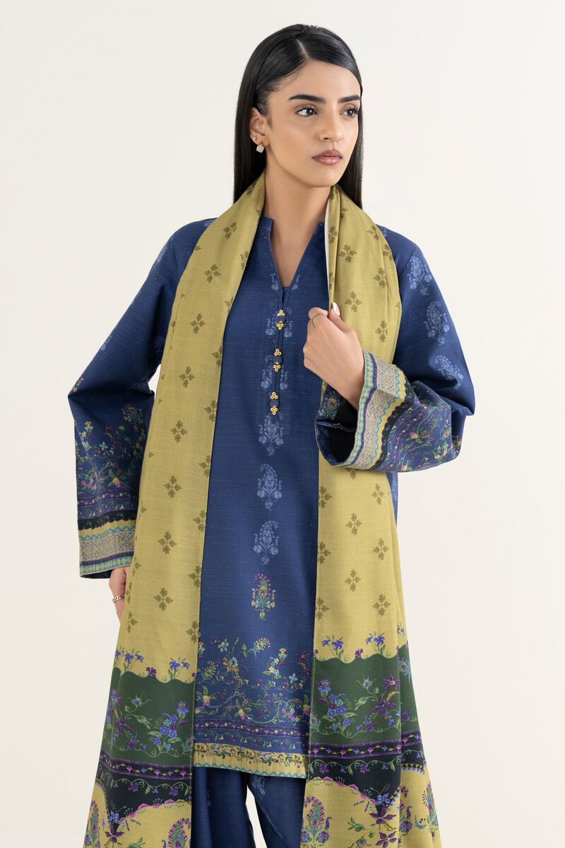 3 Piece - Printed Light Khaddar Suit