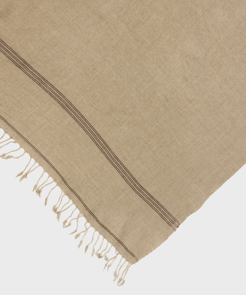 Men Wool Blended Khaki Shawl