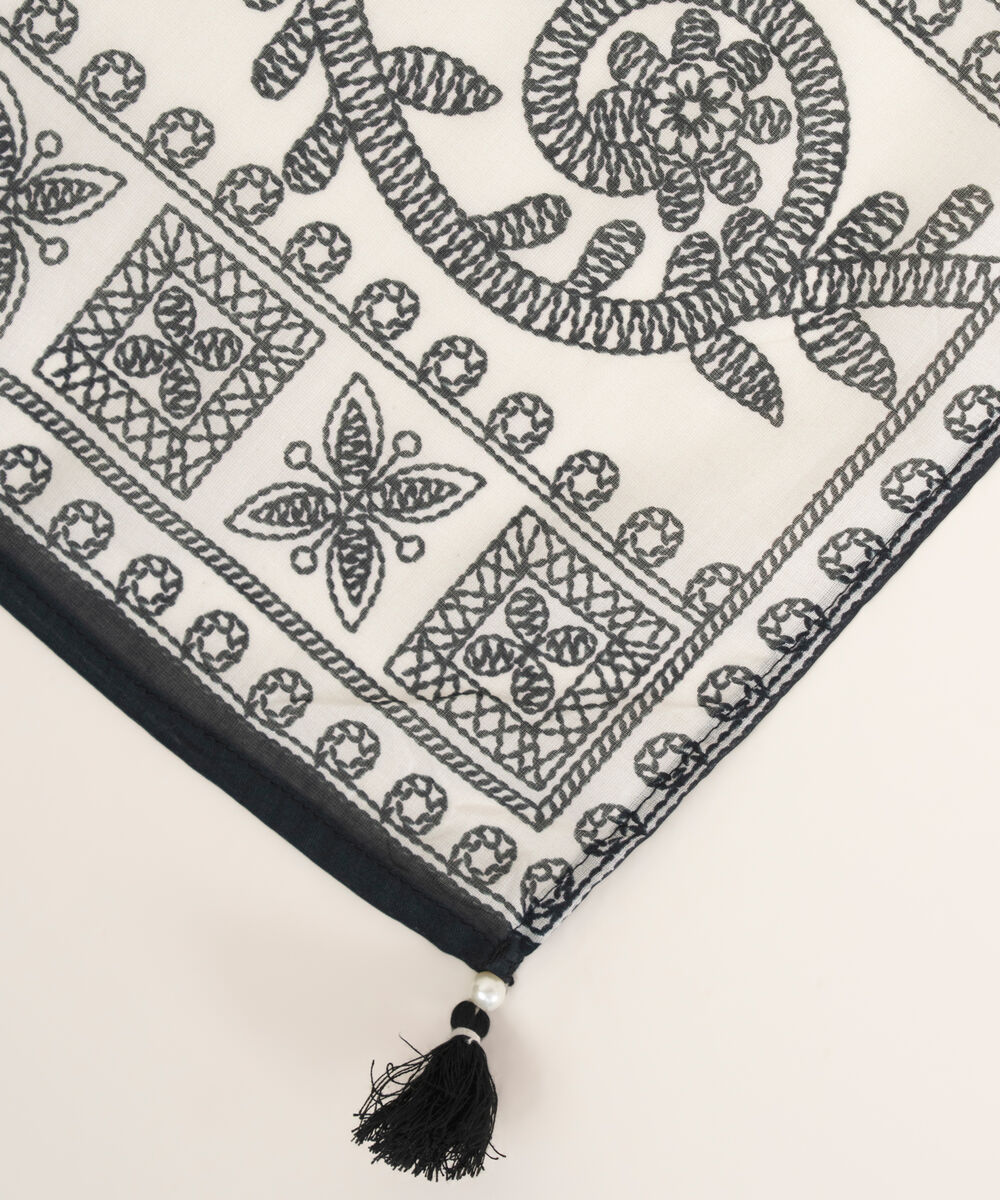 Lawn Black Printed Dupatta