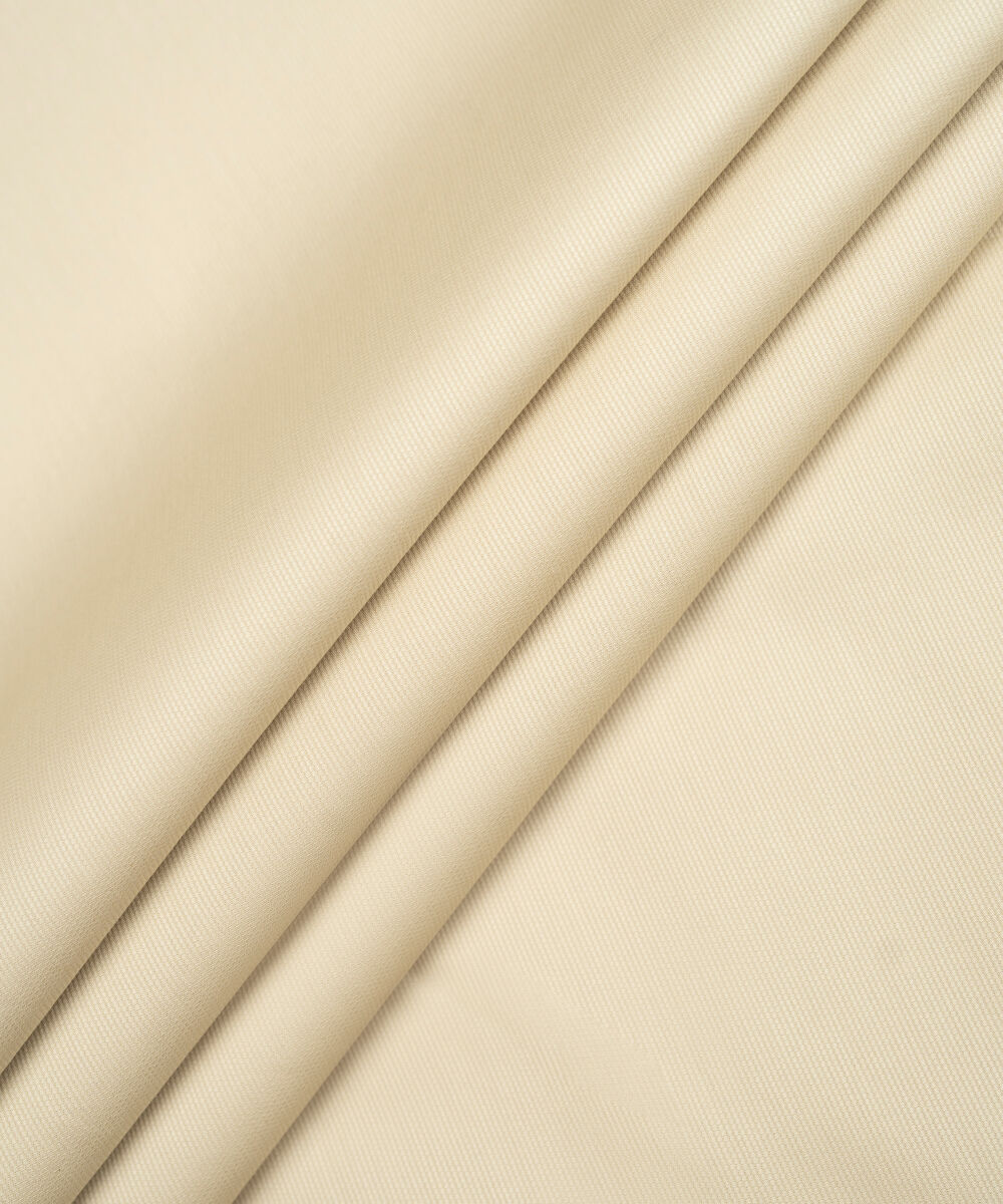 Men's Unstitched Two-Piece Beige Cotton Dobby Suit