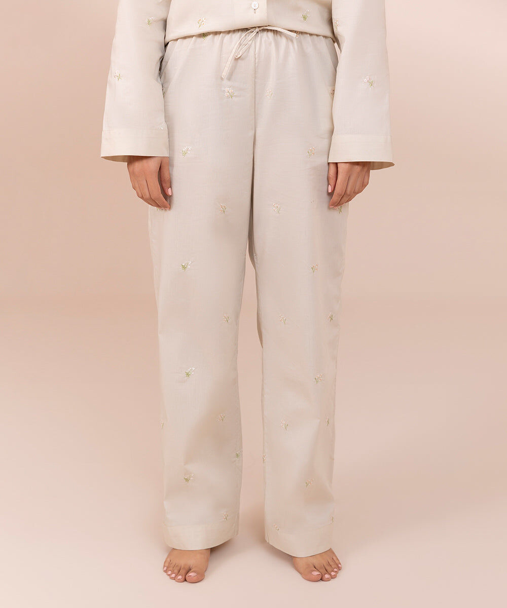 Women's Sleepwear Embroidered PJ Set