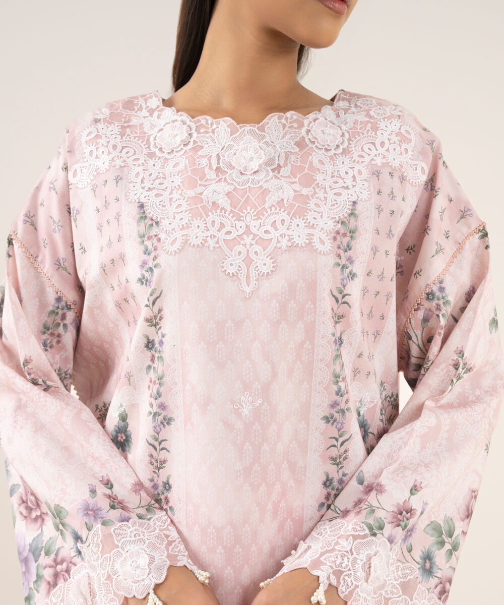 Women's Unstitched Pima Lawn Printed Three Piece Suit