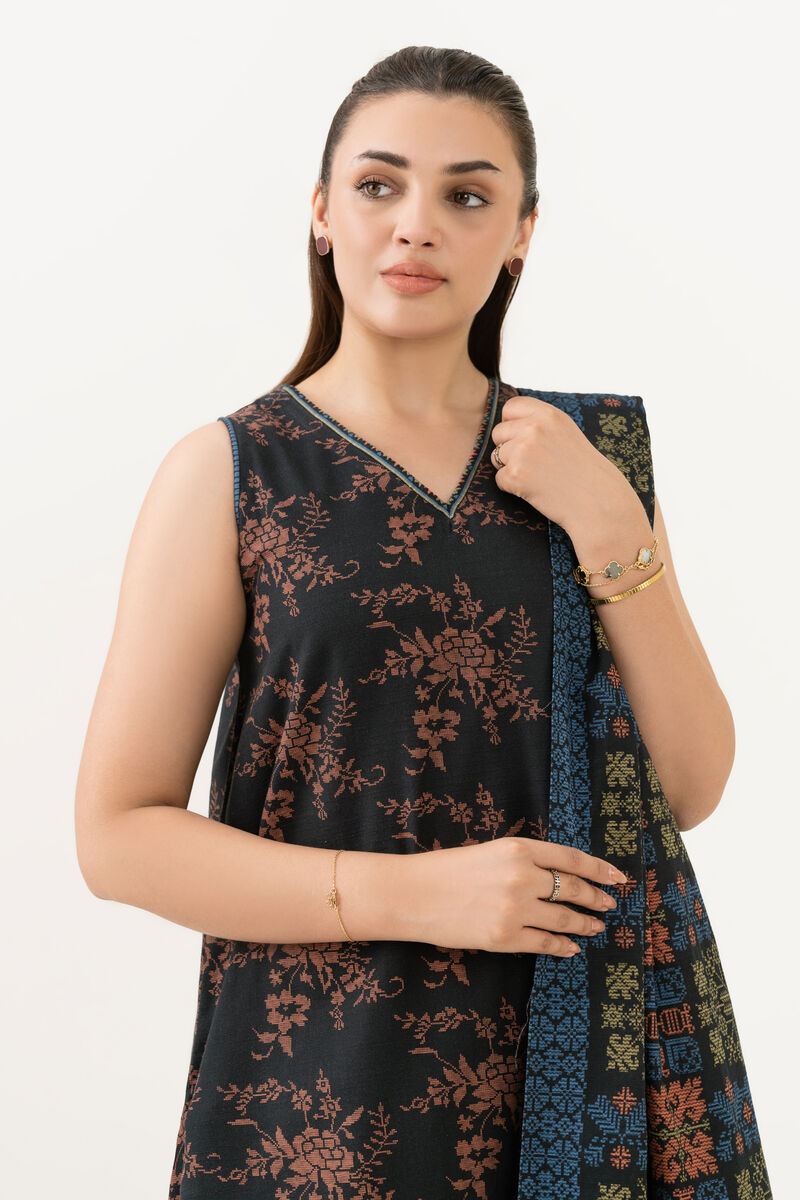 3 Piece - Printed Khaddar Suit