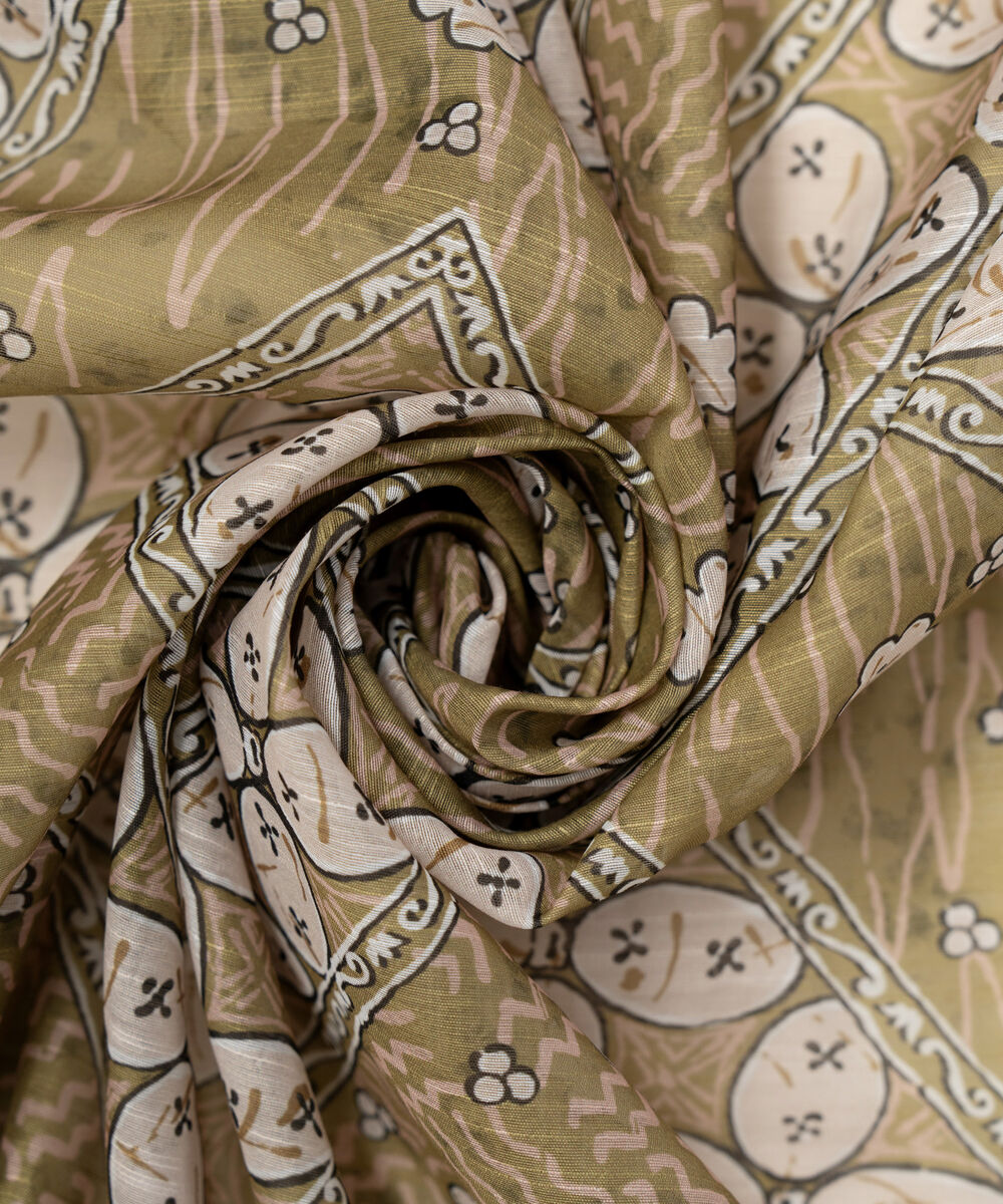 Manaar Printed Green Dupatta