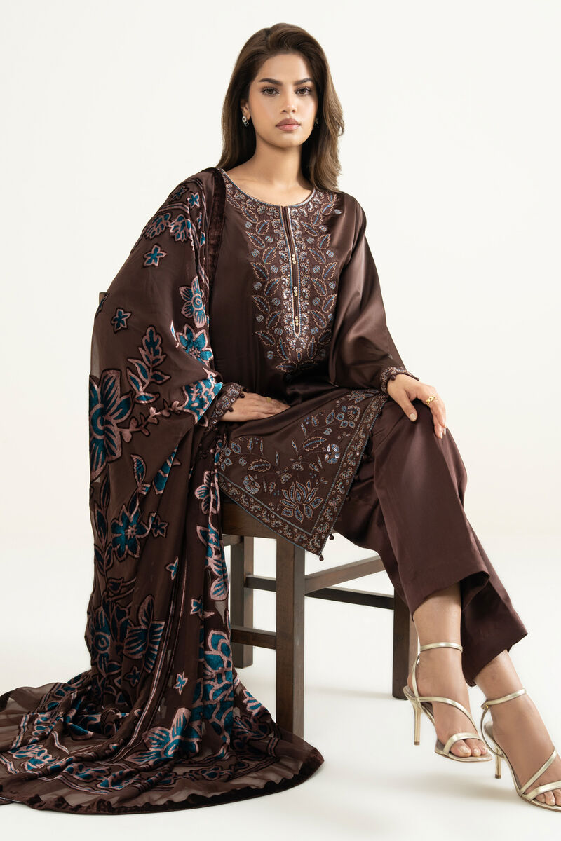 3 Piece - Dyed Blended Satin Suit